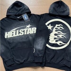 Helstar Black Graphic Hoodie for Men